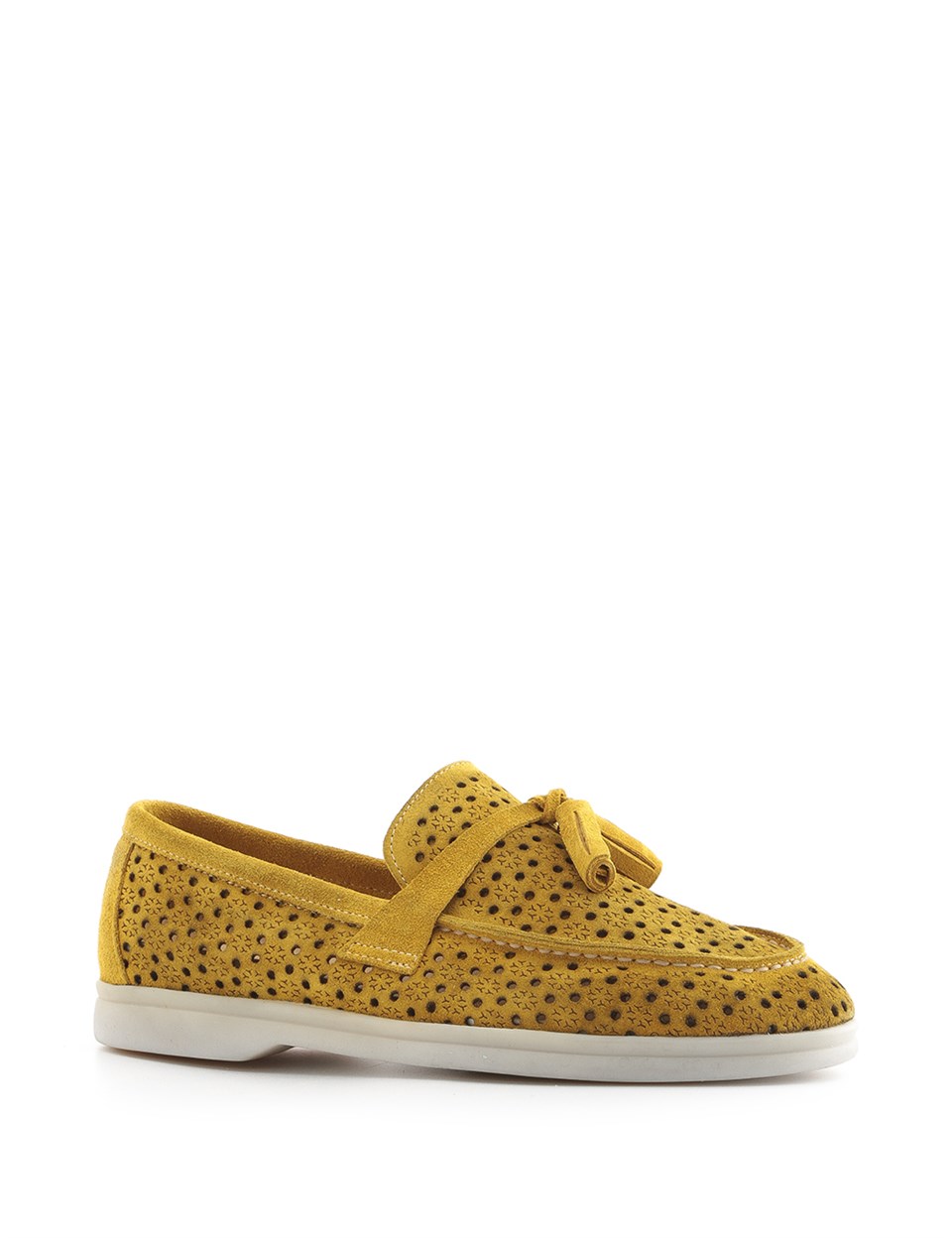 yellow suede loafers womens