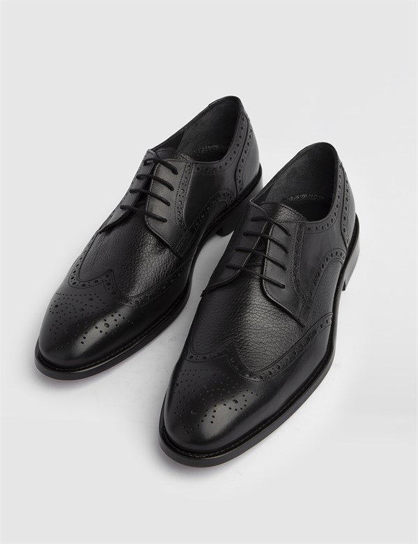 Dalr Antique Black Leather Men's Derby Shoe