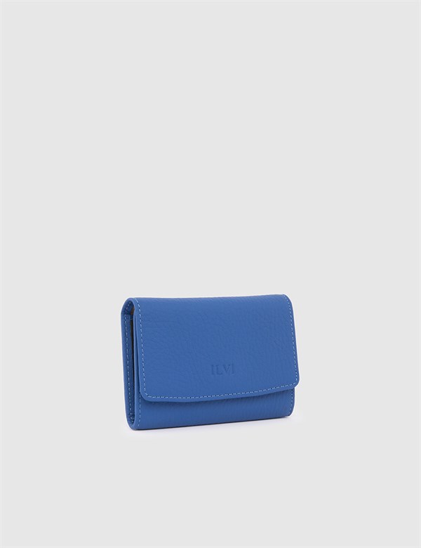 Regh Blue Floater Leather Unisex Card Holder