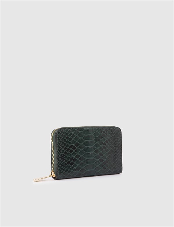 Soria Green Snake Leather Women's Wallet