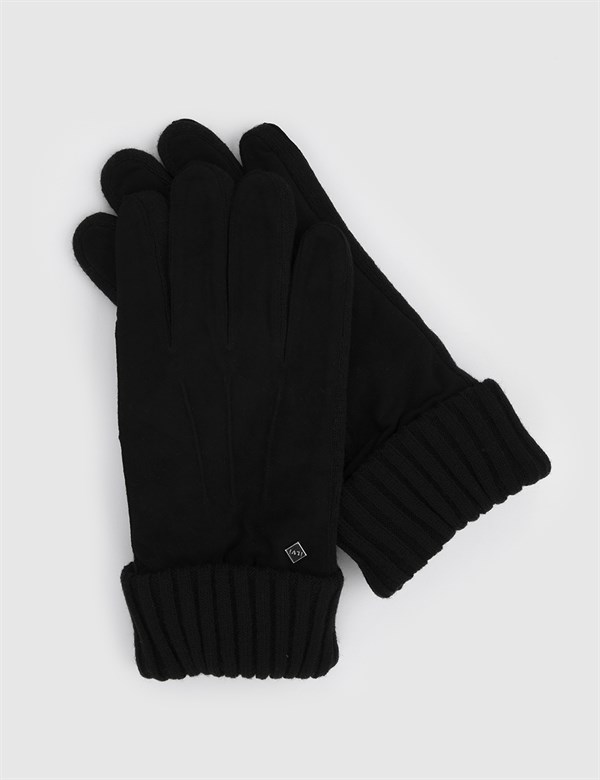 Stavanger Black Suede Men's Leather Gloves