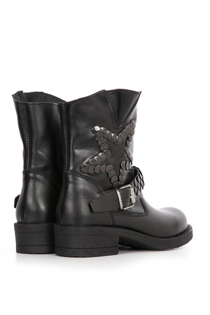Diosa 8210 Boot Black Leather - İLVİ
