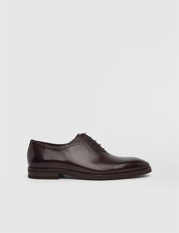 Abies Hakiki Antik Deri Erkek Kahverengi Klasik Ayakkabı