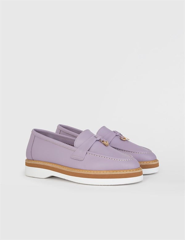 Amba Lilac Leather Women's Loafer