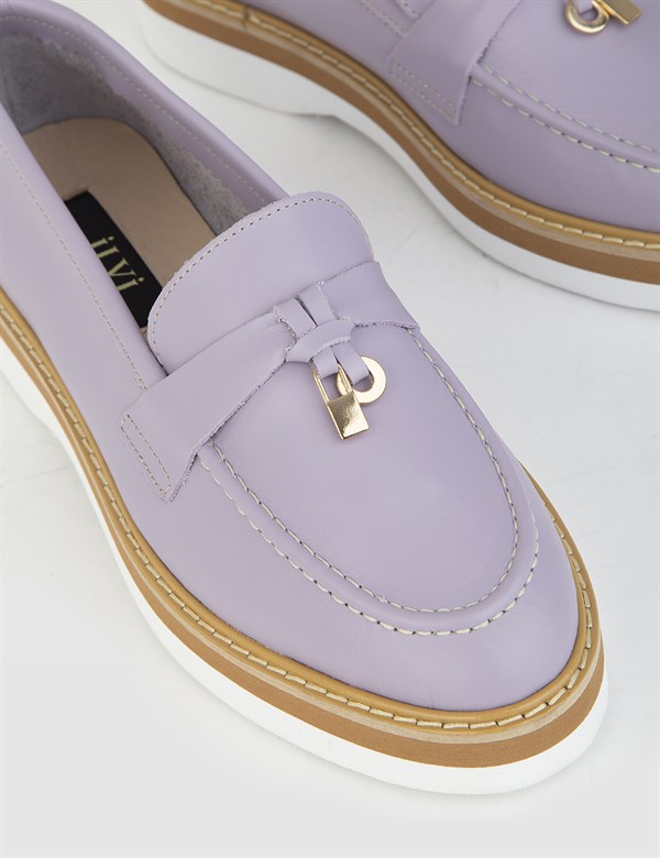 Amba Lilac Leather Women's Loafer