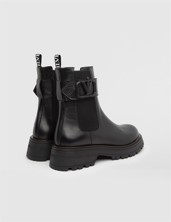 Astor Black Leather Women's Boot
