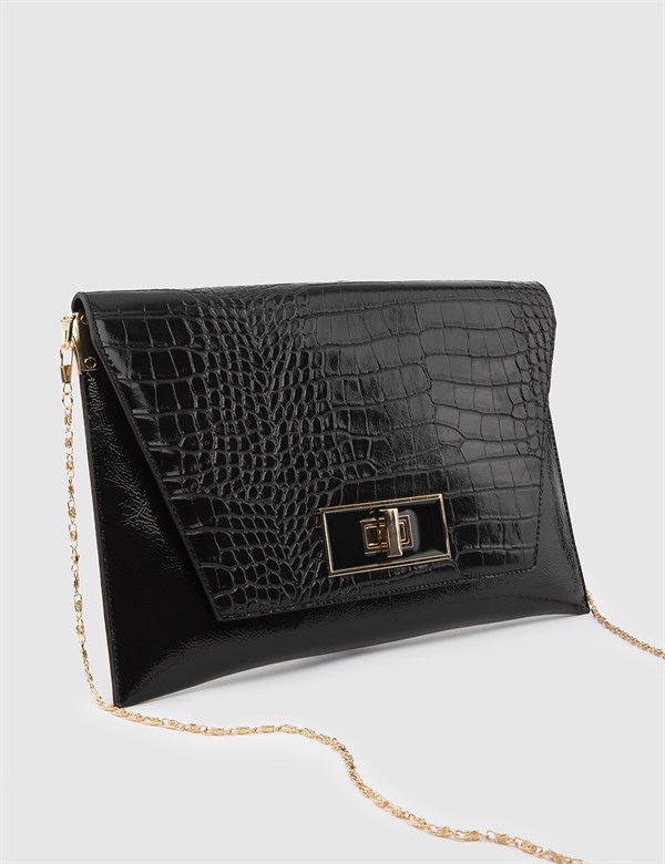 Basel Black Crocodile Women's Handbag