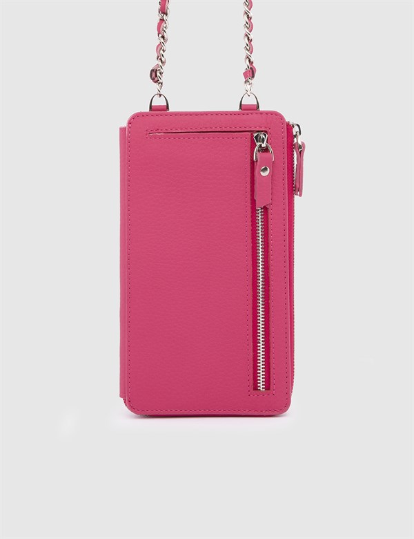 Bistrida Pink Floater Leather Women's Shoulder Bag