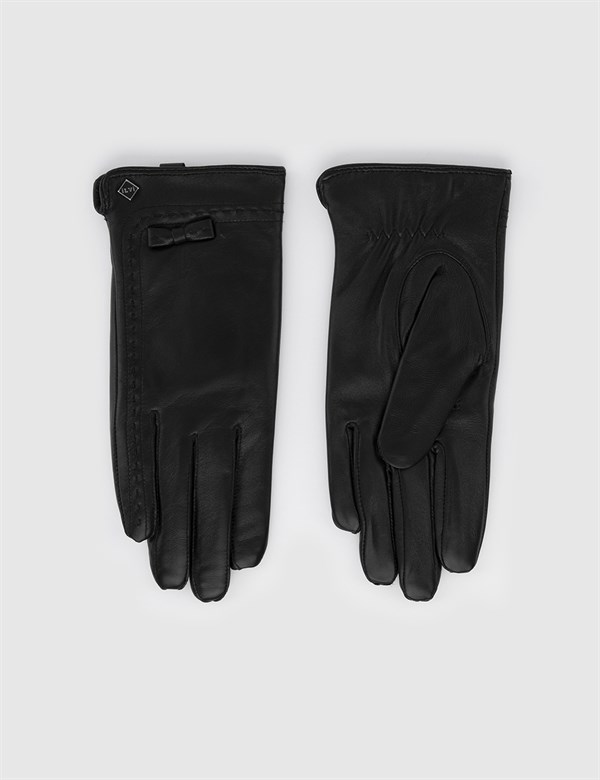 Bodil Black Women's Leather Gloves