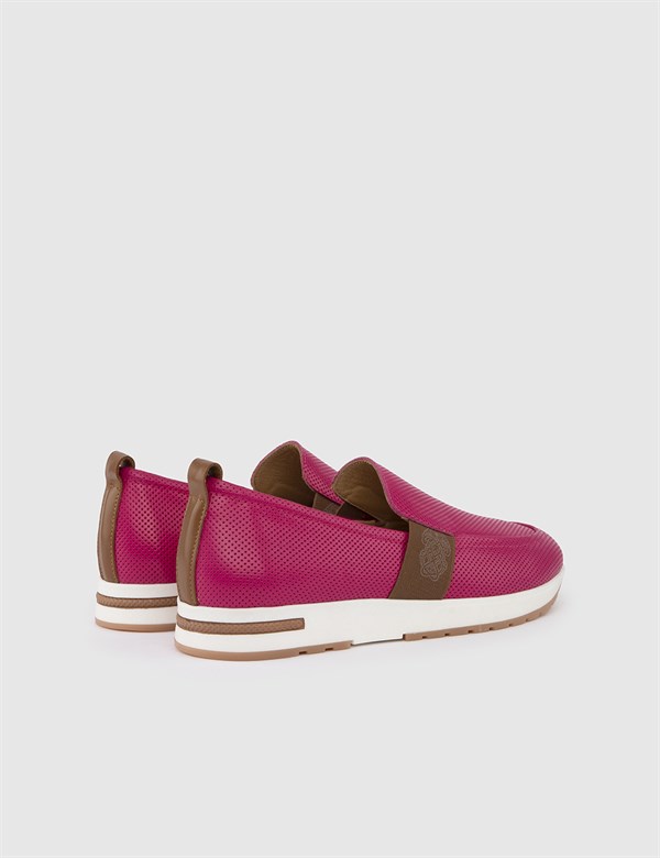 Breac Fuchsia Leather Women's Loafer