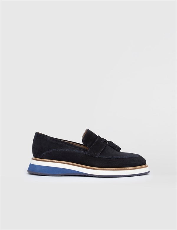 Brutus Navy Blue Suede Men's Daily Shoe