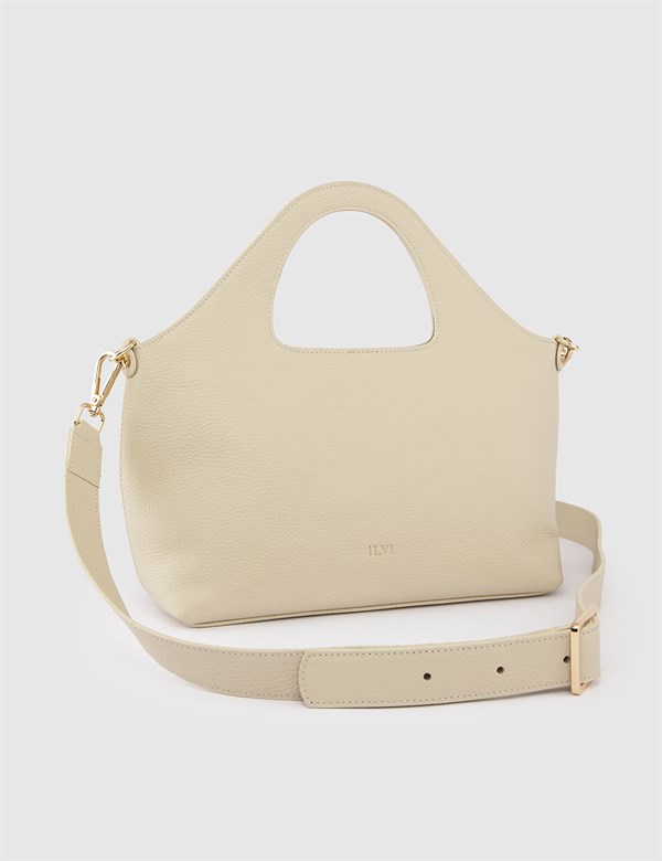 Busan Cream Floater Leather Women's Handbag
