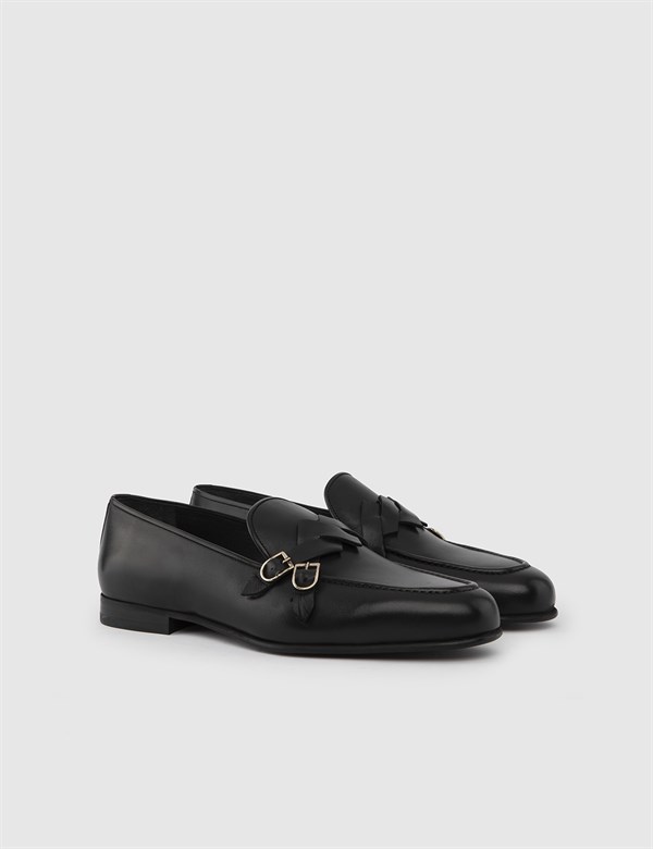 Conroy Black Leather Men's Loafer