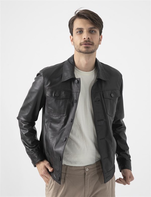 Cyril Brown Leather Men's Jacket