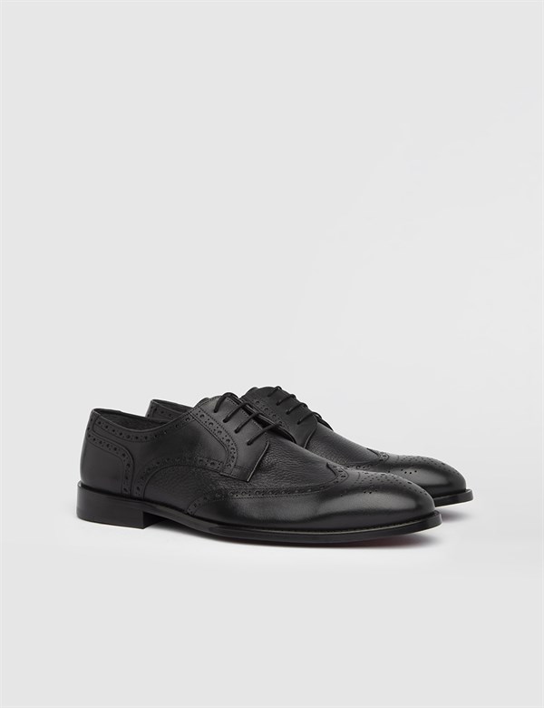 Dalr Antique Black Leather Men's Derby Shoe