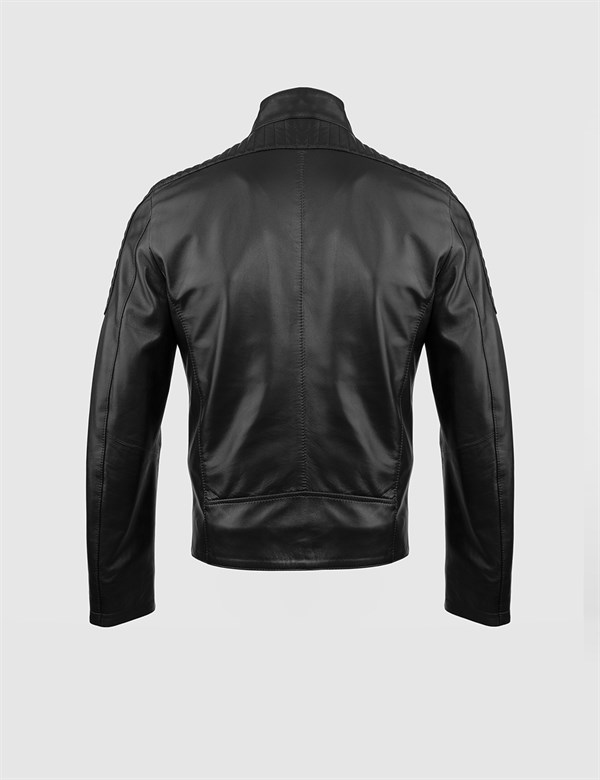 Dogg Black Leather Men's Jacket