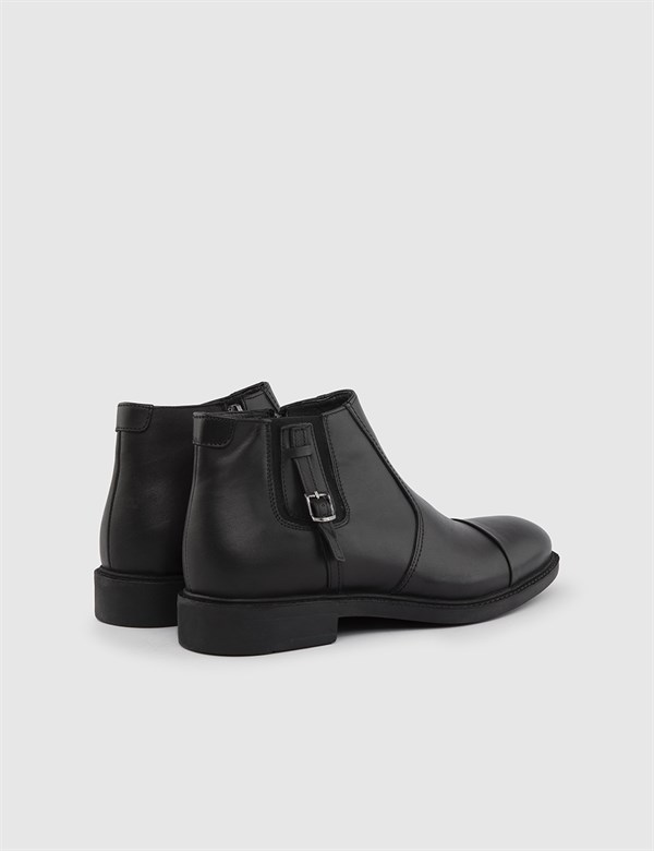 Drangey Black Leather Men's Boot