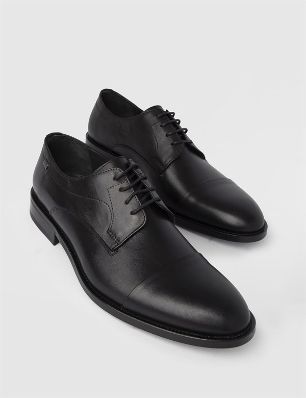 Ealing Antique Black Leather Men's Derby Shoe
