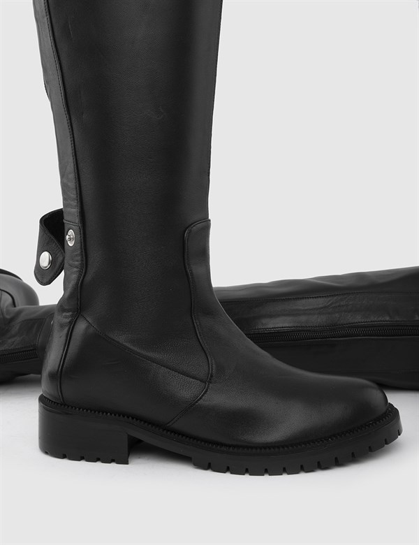 Eho Women's High Boot Black Leather