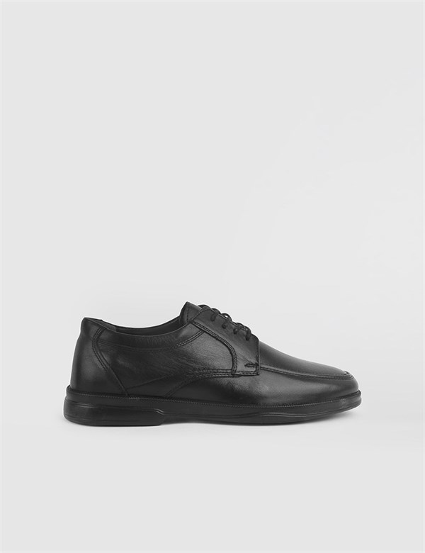 Eurotas Black Nappa Leather Men's Derby Shoe