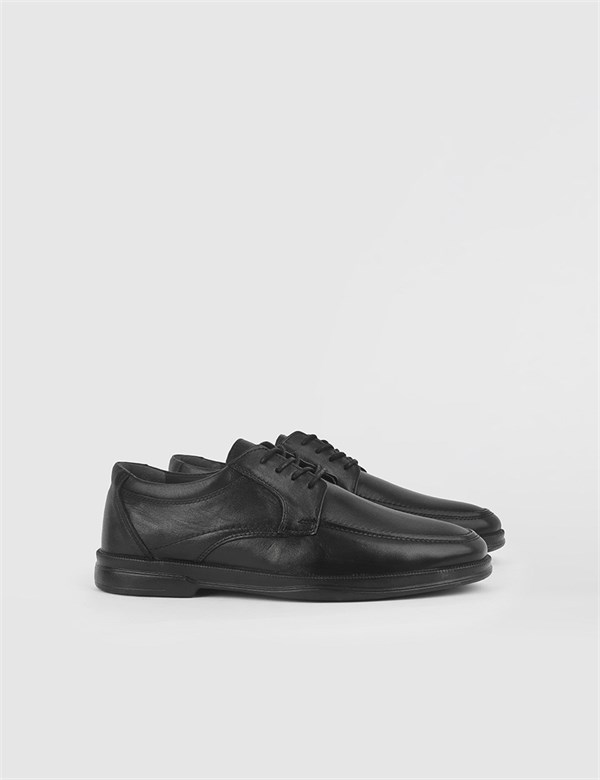 Eurotas Black Nappa Leather Men's Derby Shoe