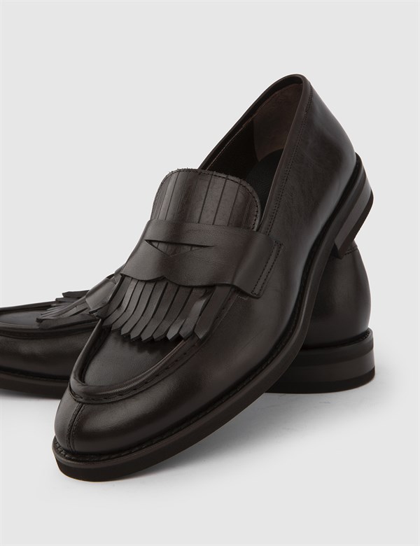 Geir Brown Leather Men's Loafer