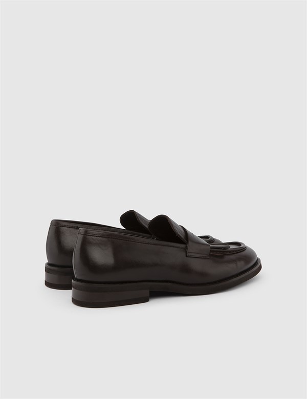Geir Brown Leather Men's Loafer