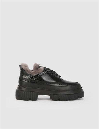 Isolde Black Leather Women's Sneaker