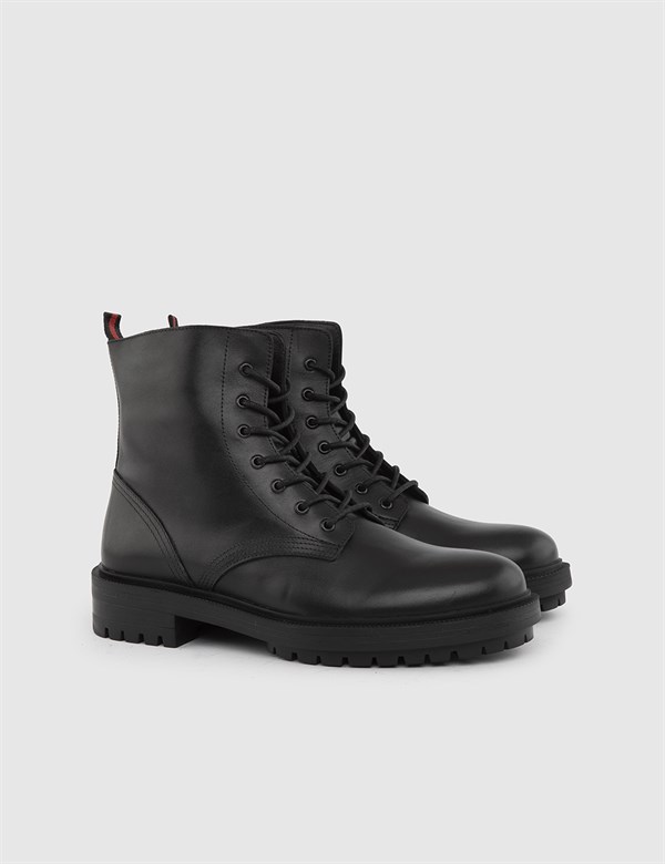 Joni Black Leather Men's Boot