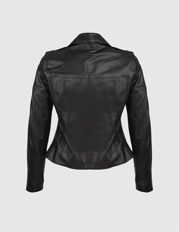 Kavya Black Women's Leather Jacket