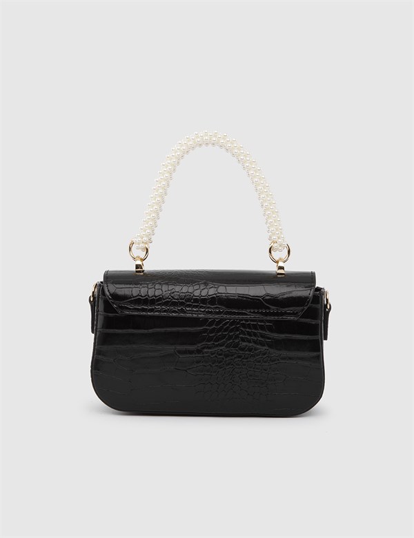 Lennox Black Crocodile Women's Handbag