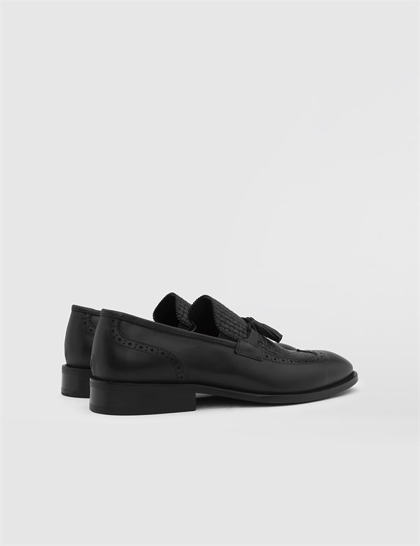 Lumi Antique Black Leather Men's Classic Shoe