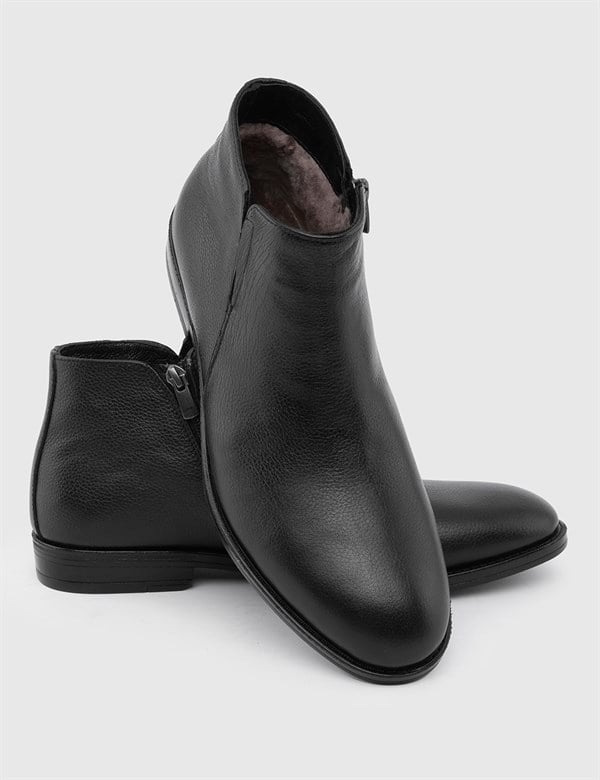 Lundey Black Deer Leather Men's Boot