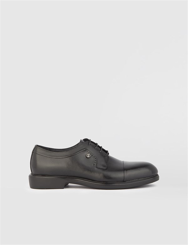 Moncton Hakiki Deri Erkek Antik Siyah Klasik Ayakkabı