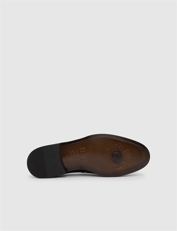 Morelos Black Suede-Buffalo Leather Men's Classic Shoe