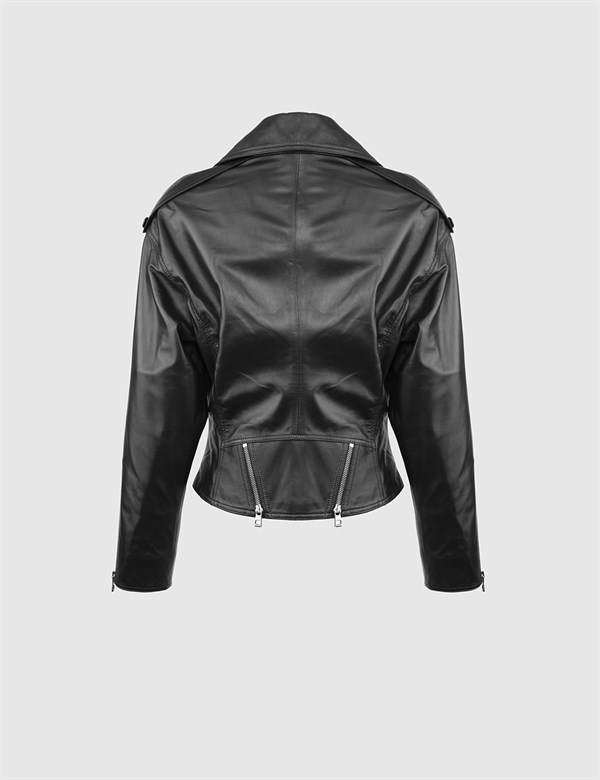 Narfi Black Leather Women's Jacket