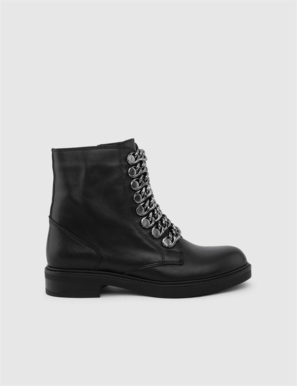 Nes Black Leather Women's Boot