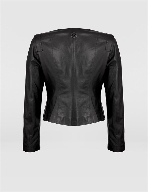 Ostein Black Women's Leather Jacket