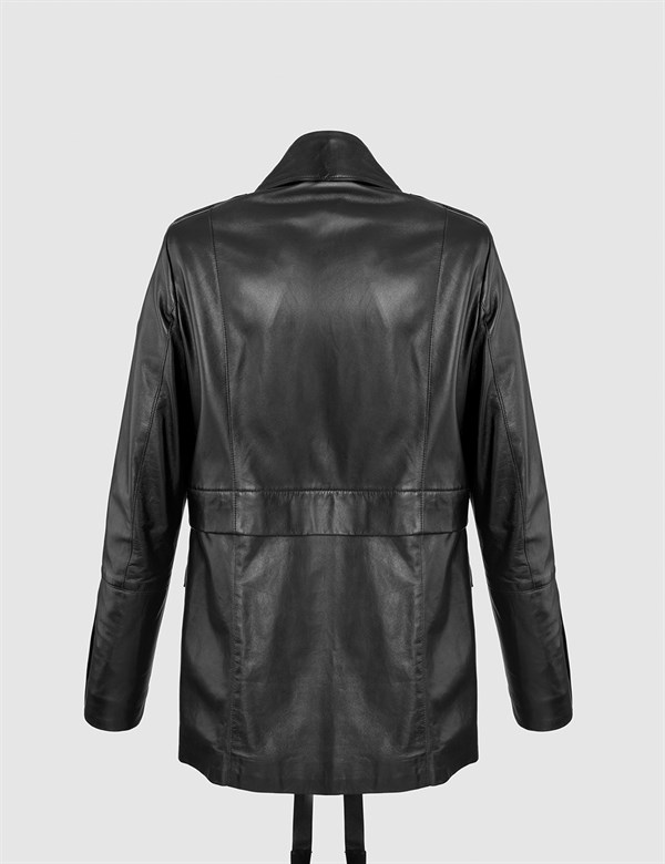 Ranulf Black Leather Women's Jacket