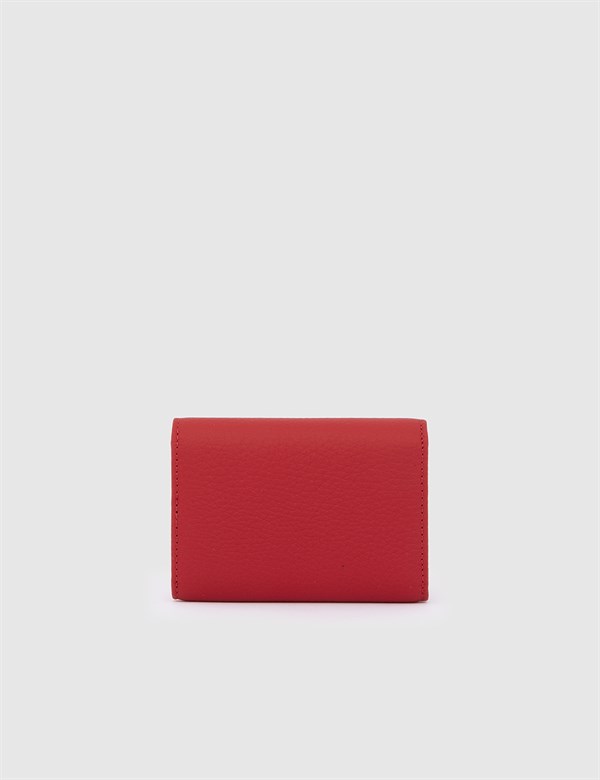 Regh Red Floater Leather Unisex Card Holder