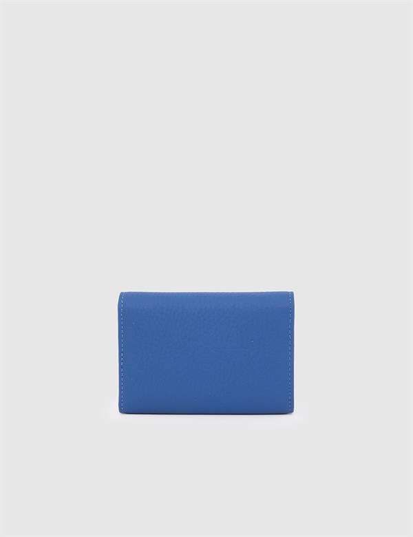 Regh Blue Floater Leather Unisex Card Holder