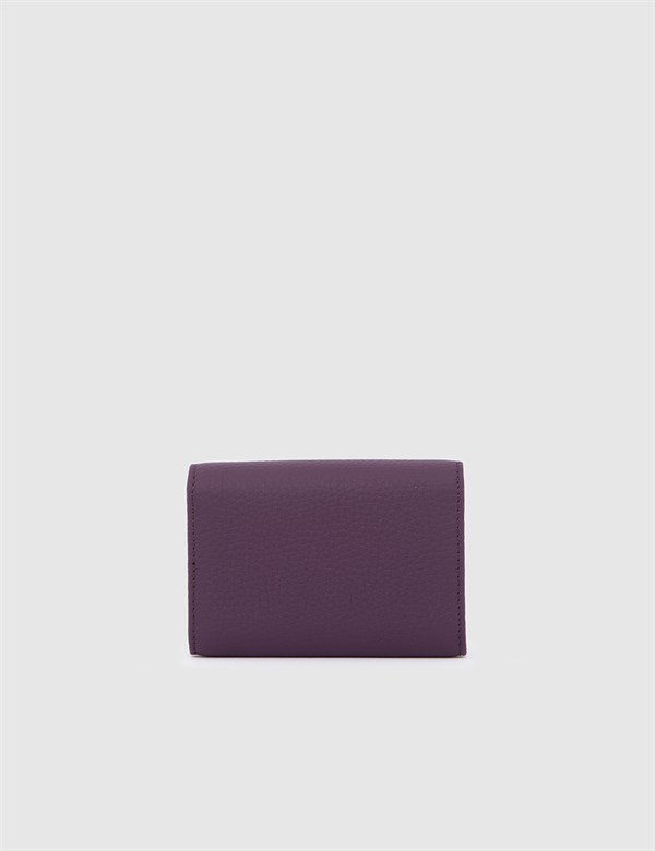 Regh Purple Floater Leather Unisex Card Holder