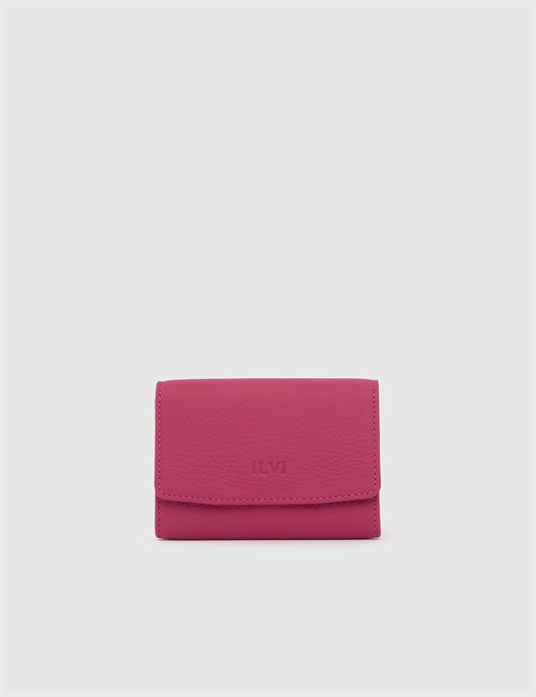 Regh Pink Floater Leather Unisex Card Holder