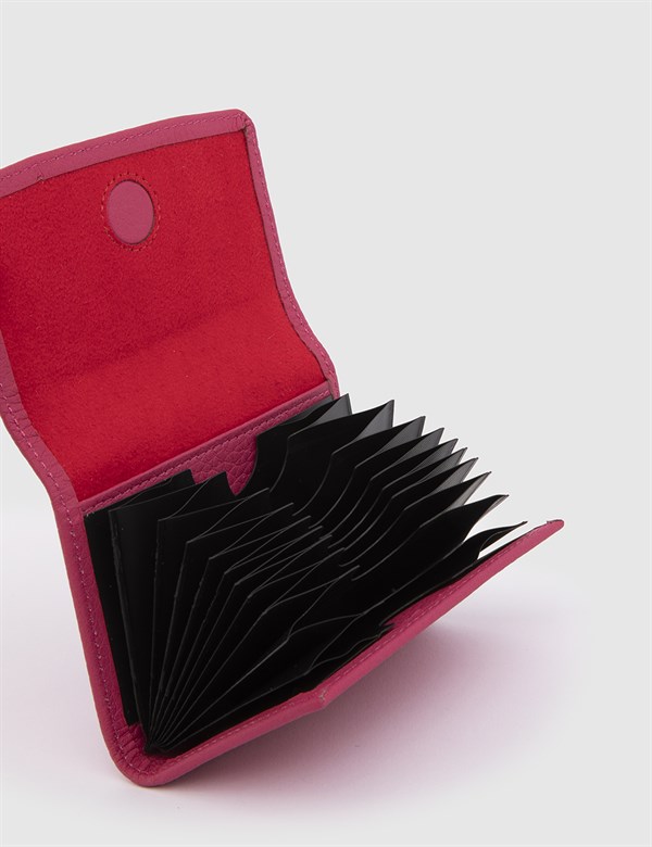 Regh Pink Floater Leather Unisex Card Holder