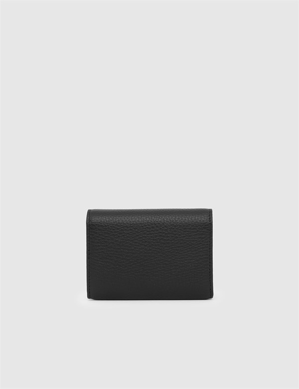 Regh Black Floater Leather Unisex Card Holder