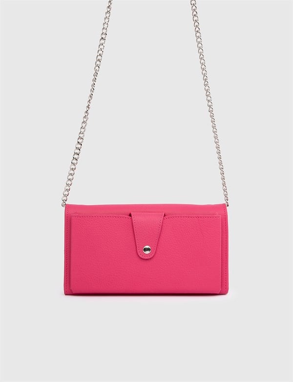 Reghin Pink Floater Leather Women's Shoulder Bag