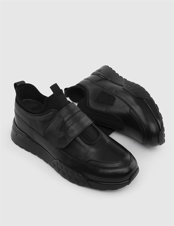 Secale Black Floater Leather Men's Sneaker