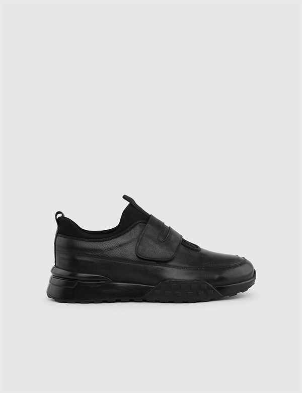 Secale Black Floater Leather Men's Sneaker