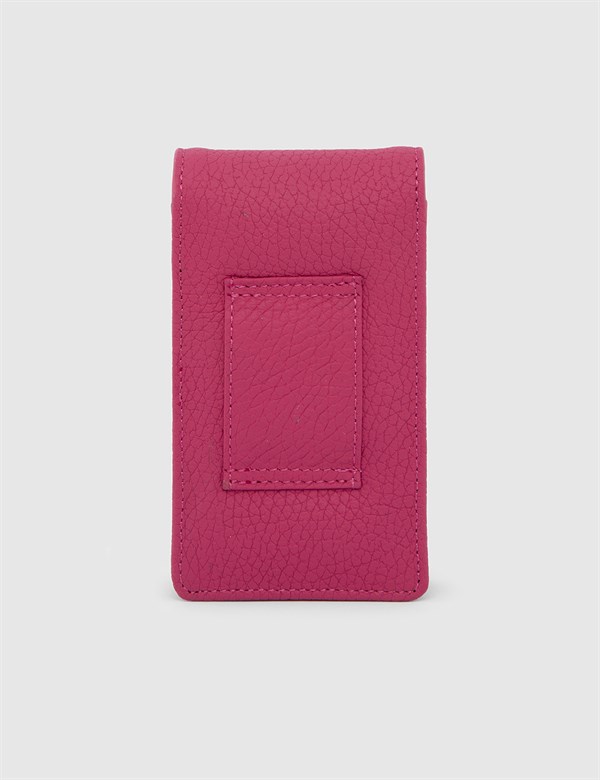 Slatin Pink Floater Leather Women's Cigarette Case