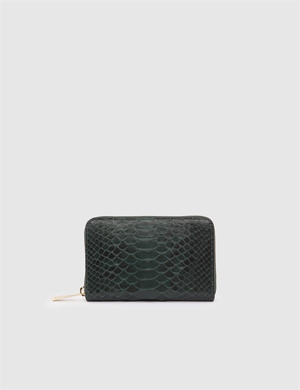 Soria Green Snake Leather Women's Wallet